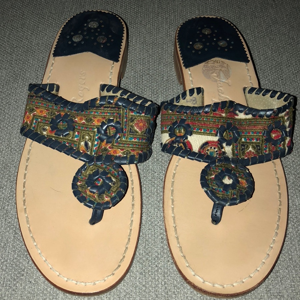 Navy Pattern Jack Rogers